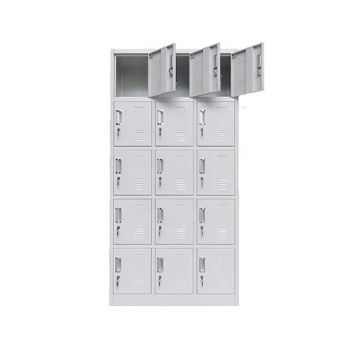 15-Door-Locker heavy duty 15-door locker storage for factory and office