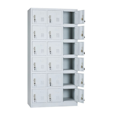 18-Door-Locker industrial 18-door locker cabinet for organized storage