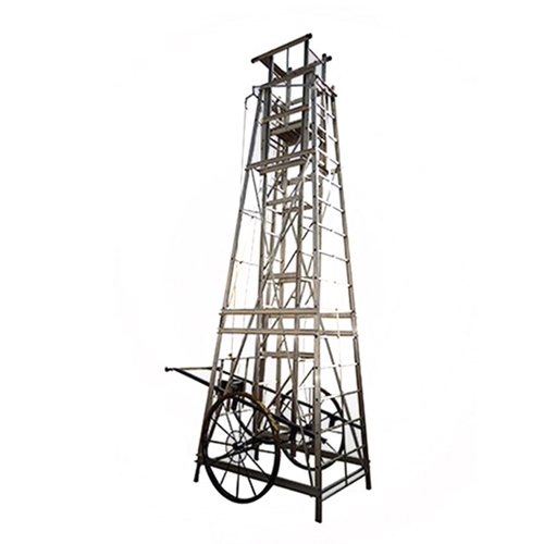 Aluminium-Square-Tower-Ladder-(MS-Wheel) aluminium square tower ladder with ms wheel for secure height access in Ahmedabad India