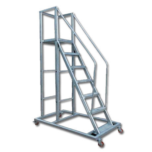 Aluminium-Trolley-Ladder aluminium trolley ladder for warehouse access in Ahmedabad India