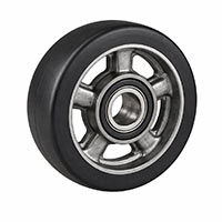 CI rubber molded wheel for heavy duty trolleys in Ahmedabad India