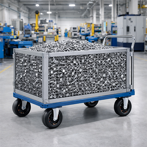 industrial-cage-trolley-bulk-goods Heavy duty cage trolley manufacturer and supplier in Ahmedabad Gujarat.