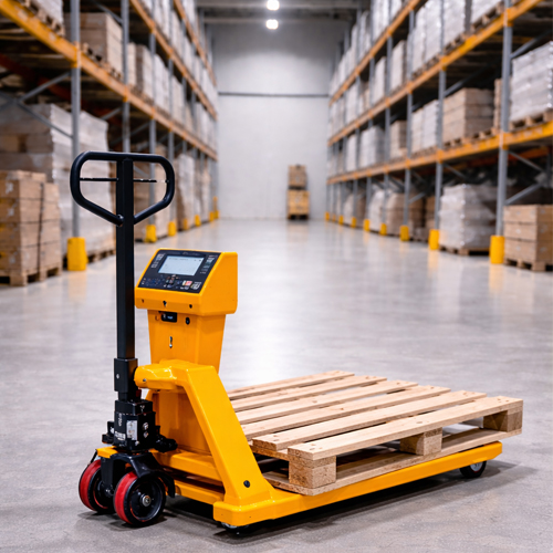 weighing-scale-pallet-truck-warehouse-india